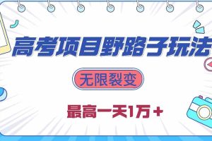 2024高考项目野路子玩法，无限裂变，最高一天1W＋！