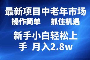 2024最新项目，中老年市场，起号简单，7条作品涨粉4000+，单月变现2.8w