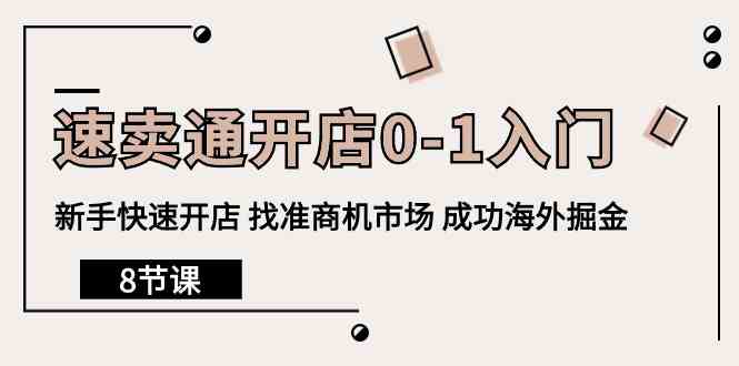 速卖通开店0-1入门，新手快速开店 找准商机市场 成功海外掘金（8节课）插图