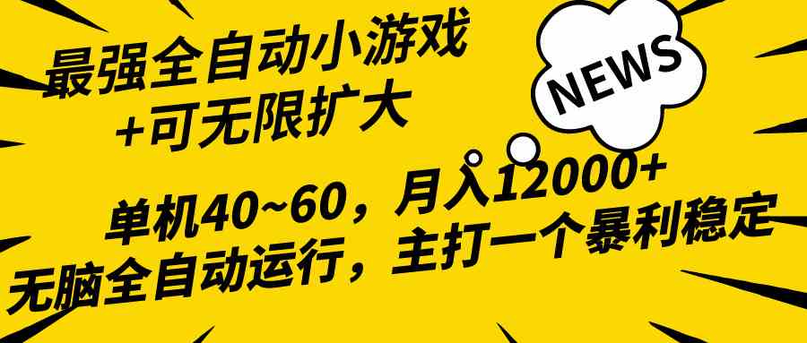 2024最新全网独家小游戏全自动，单机40~60,稳定躺赚，小白都能月入过万插图