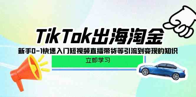 TikTok-出海淘金，新手0-1快速入门短视频直播带货等引流到变现的知识插图