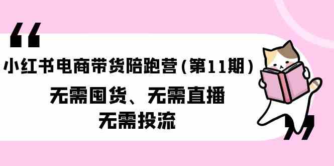 小红书电商带货陪跑营(第11期)无需囤货、无需直播、无需投流（送往期10套）插图