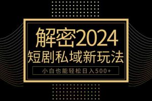 10分钟教会你2024玩转短剧私域变现，小白也能轻松日入500+