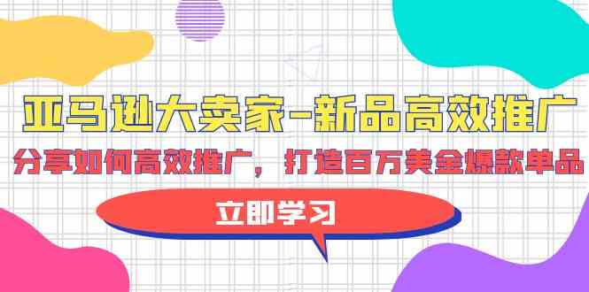 亚马逊 大卖家-新品高效推广，分享如何高效推广，打造百万美金爆款单品插图