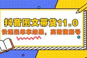 抖音图文带货11.0，快速出单拿结果，高效做账号（基础课+精英课=92节）