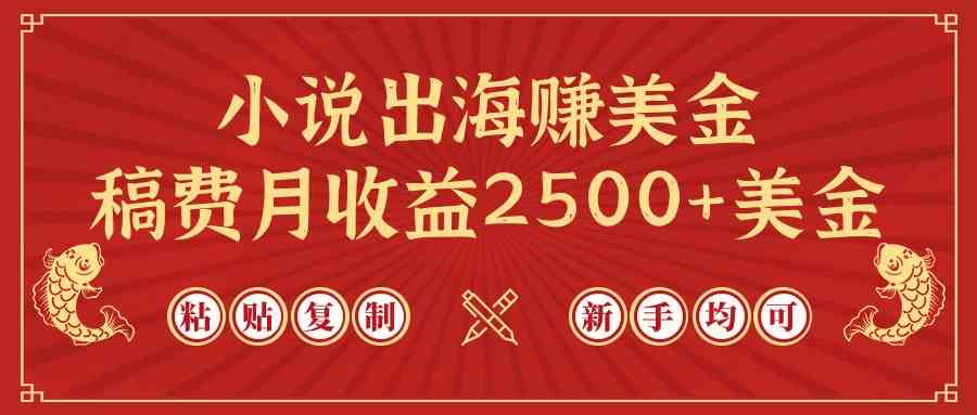 小说出海赚美金，稿费月收益2500+美金，仅需chatgpt粘贴复制，新手也能玩转插图