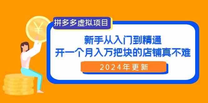 拼多多虚拟项目：入门到精通，开一个月入万把块的店铺 真不难（24年更新）插图