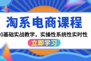 淘系电商课程，0基础实战教学，实操性系统性实时性（15节课）