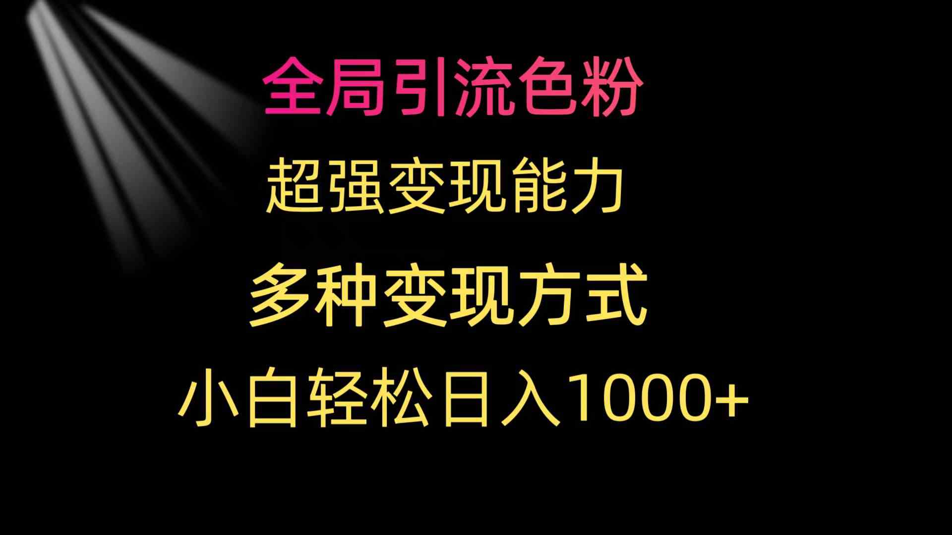 全局引流色粉 超强变现能力 多种变现方式 小白轻松日入1000+插图