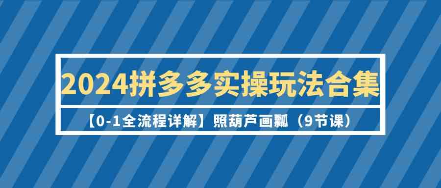 2024拼多多实操玩法合集【0-1全流程详解】照葫芦画瓢（9节课）插图