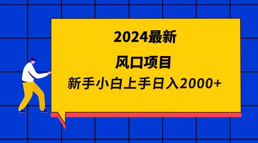 2024最新风口项目 新手小白日入2000+插图