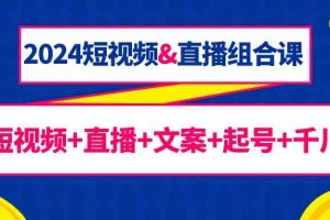 2024短视频&直播组合课：短视频+直播+文案+起号+千川（67节课）