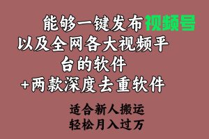 能够一键发布视频号以及全网各大视频平台的软件+两款深度去重软件 适合…