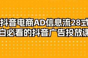 抖音电商-AD信息流 28式，小白必看的抖音广告投放课程-29节