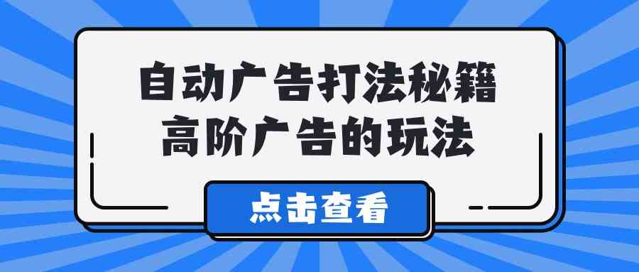 A lice自动广告打法秘籍，高阶广告的玩法插图