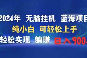 2024年无脑挂机蓝海项目 纯小白可轻松上手 轻松实现躺赚日入900+