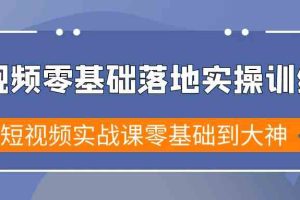 短视频零基础落地实战特训营，短视频实战课零基础到大神