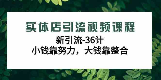 实体店引流视频课程，新引流-36计，小钱靠努力，大钱靠整合（48节-无水印）插图