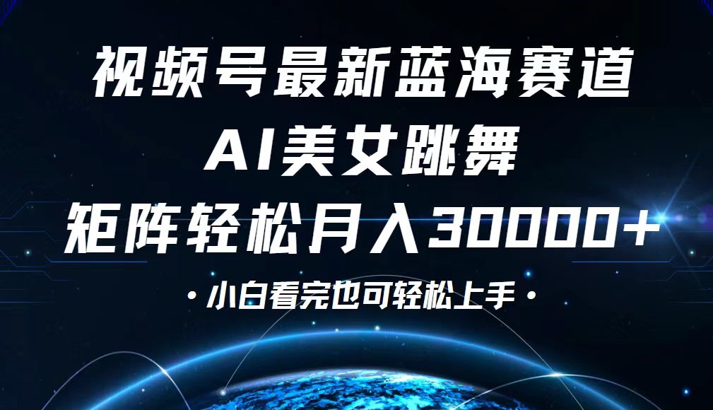 视频号最新蓝海赛道，小白也能轻松月入30000+插图