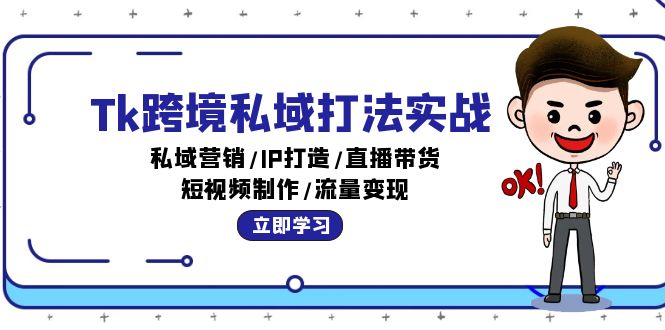 Tk跨境私域打法实战：私域营销/IP打造/直播带货/短视频制作/流量变现插图