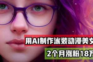 用AI生成泳装美女跳舞短视频，2个月涨粉18万，多种变现月收益万元