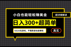 小白不懂英语也能赚美金，日入300+超简单，详细教程解读