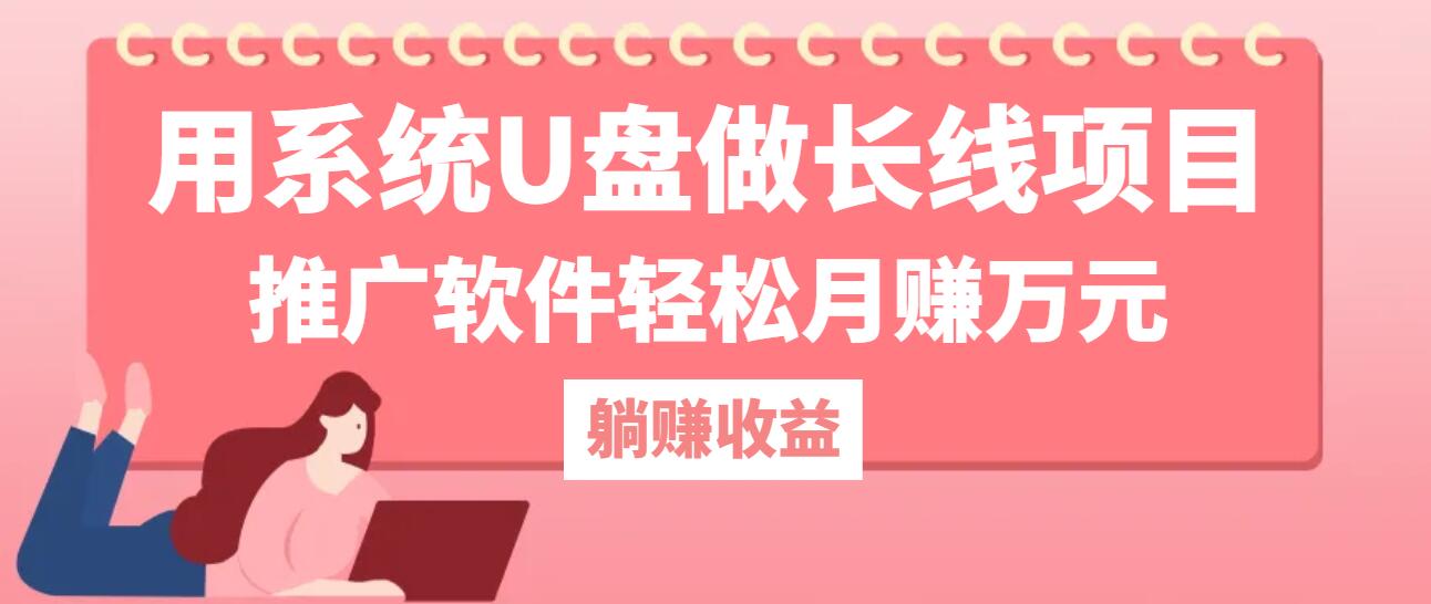 用系统U盘做长线项目，推广软件轻松月赚万元（附制作教程+软件）插图