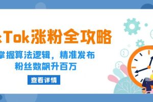 TikTok涨粉全攻略：掌握算法逻辑，精准发布，粉丝数飙升百万