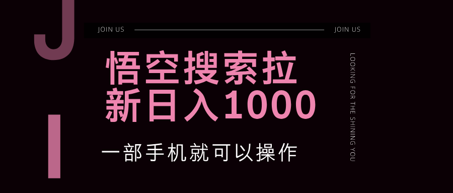 悟空搜索类拉新 蓝海项目 一部手机就可以操作 教程非常详细插图