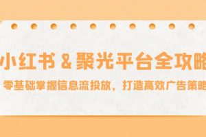 小红薯&聚光平台全攻略：零基础掌握信息流投放，打造高效广告策略