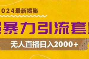 超暴力引流套路，无人直播日入2000+