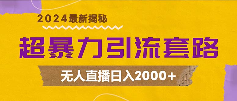 超暴力引流套路，无人直播日入2000+插图