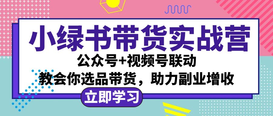 小绿书AI带货实战营：公众号+视频号联动，教会你选品带货，助力副业增收插图