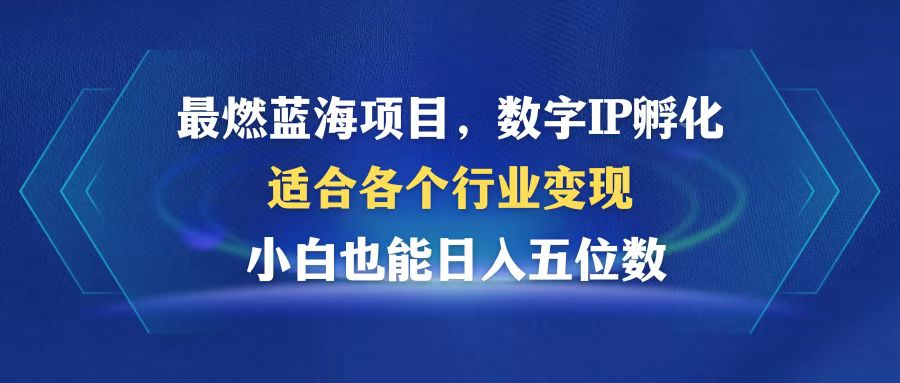 最燃蓝海项目  数字IP孵化  适合各个行业变现  小白也能日入5位数插图