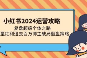 小红书2024运营攻略：复盘超级个体之路 流量红利退去百万博主破局翻盘