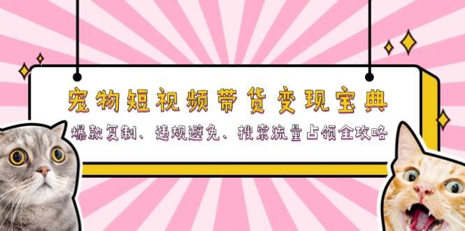 宠物短视频带货变现宝典：爆款复制、违规避免、搜索流量占领全攻略插图