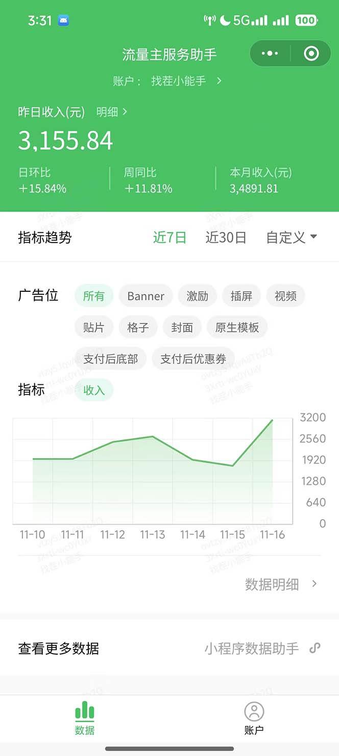 微信小程序撸广告6.0升级玩法，全新变现方式，日均收益2000+插图1