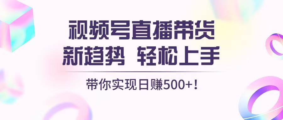 视频号直播带货新趋势，轻松上手，带你实现日赚500+插图