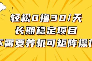 轻松撸30+/天，无需养鸡 ，无需投入，长期稳定，做就赚！