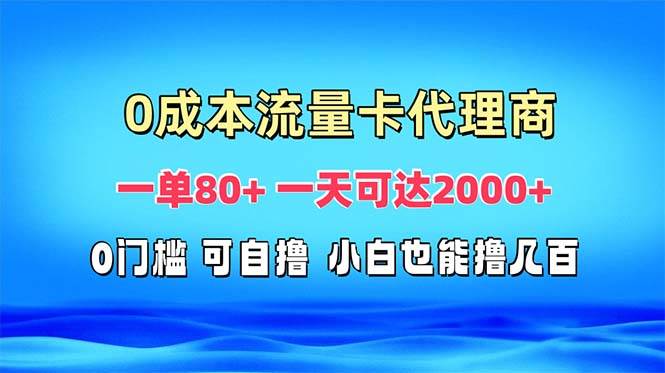 免费流量卡代理一单80+ 一天可达2000+插图