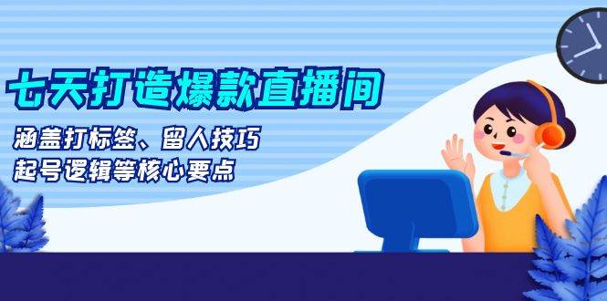 七天打造爆款直播间：涵盖打标签、留人技巧、起号逻辑等核心要点插图