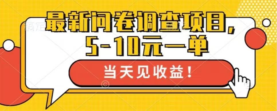 最新问卷调查项目，单日零撸100＋插图