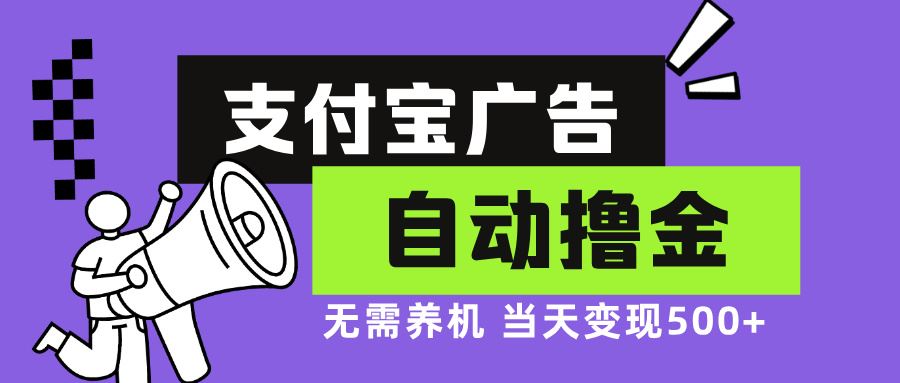 支付宝广告全自动撸金，无需养机，当天落地500+插图