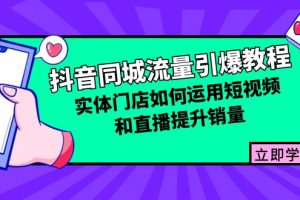 抖音同城流量引爆教程：实体门店如何运用短视频和直播提升销量