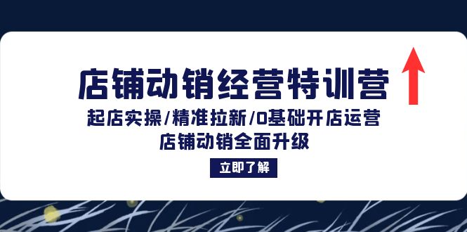 店铺动销经营特训营：起店实操/精准拉新/0基础开店运营/店铺动销全面升级插图