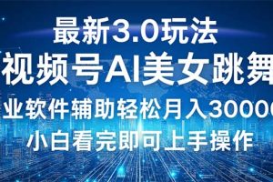 视频号最新3.0玩法，当天起号小白也能轻松月入30000+