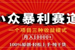 视频号最新爆火赛道，三种可收益模式，0粉新号条条原创条条热门 日入1000+