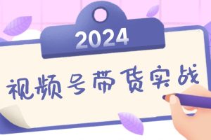 2024视频号最新带货实战课：无人直播/书单号卖货/个人IP口播 (附资料素材)