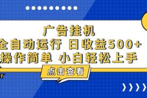 广告挂机，知识分享，全自动500+项目