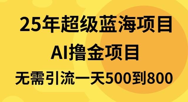 25年超级蓝海项目一天800+，半搬砖项目，不需要引流插图